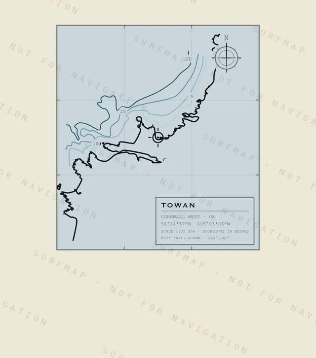 Towan chart, the full artwork printed on the back