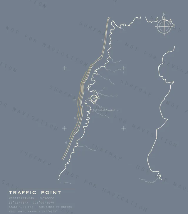 Traffic Point chart, the full artwork printed on the back