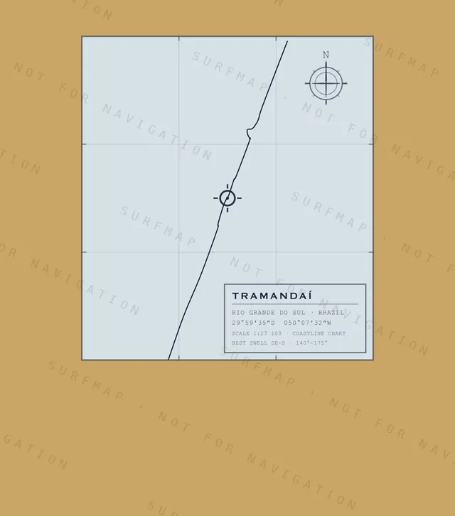 Tramandaí chart, the full artwork printed on the back