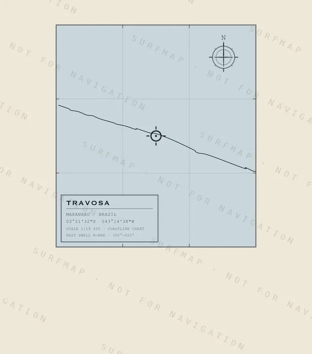 Travosa chart, the full artwork printed on the back