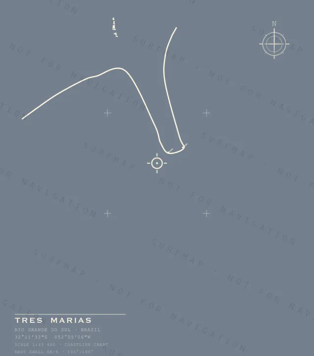 Tres Marias chart, the full artwork printed on the back