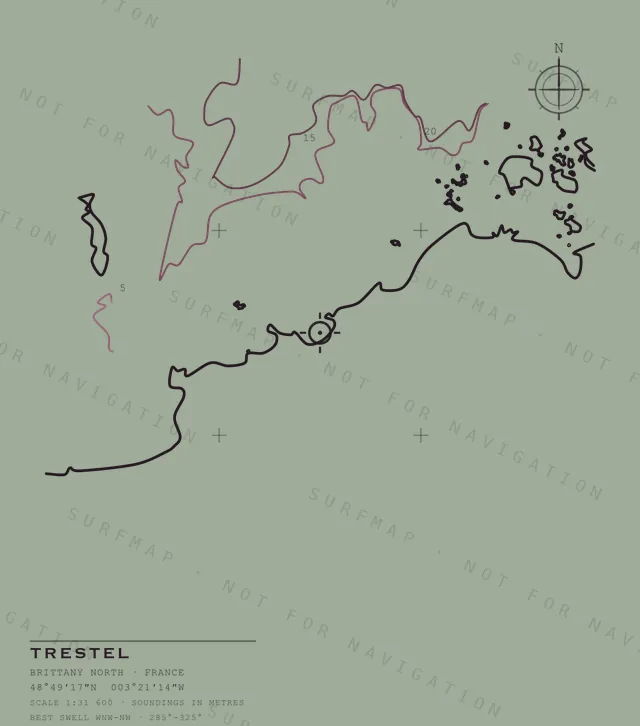 Trestel chart, the full artwork printed on the back