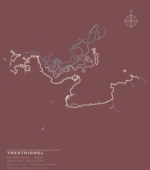 Trestrignel chart, the full artwork printed on the back