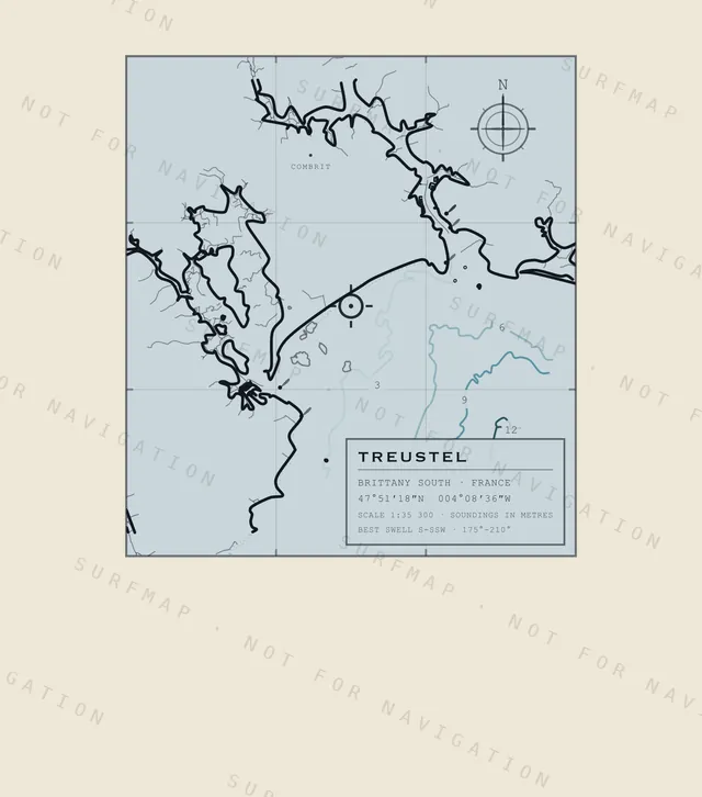 Treustel chart, the full artwork printed on the back
