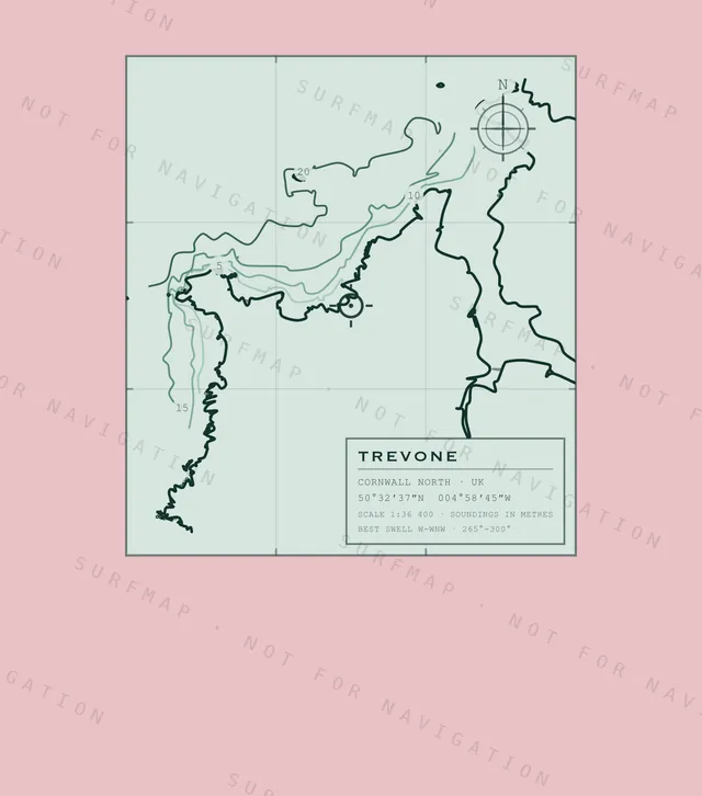 Trevone chart, the full artwork printed on the back