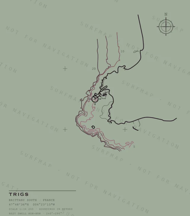Trigs chart, the full artwork printed on the back