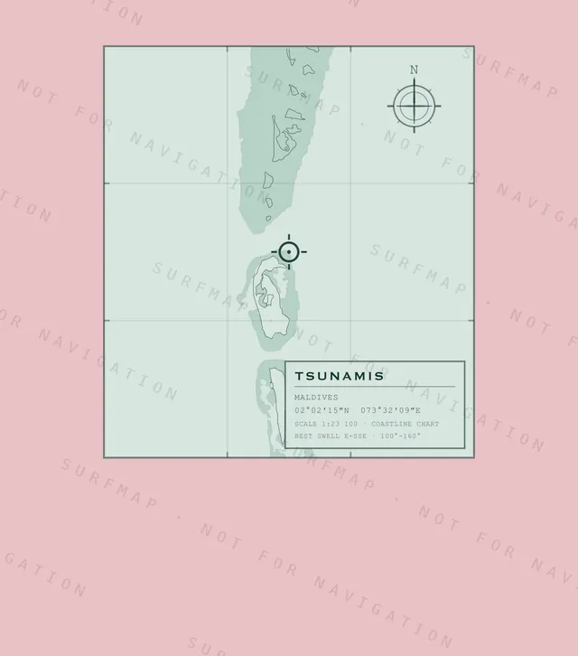 Tsunamis chart, the full artwork printed on the back