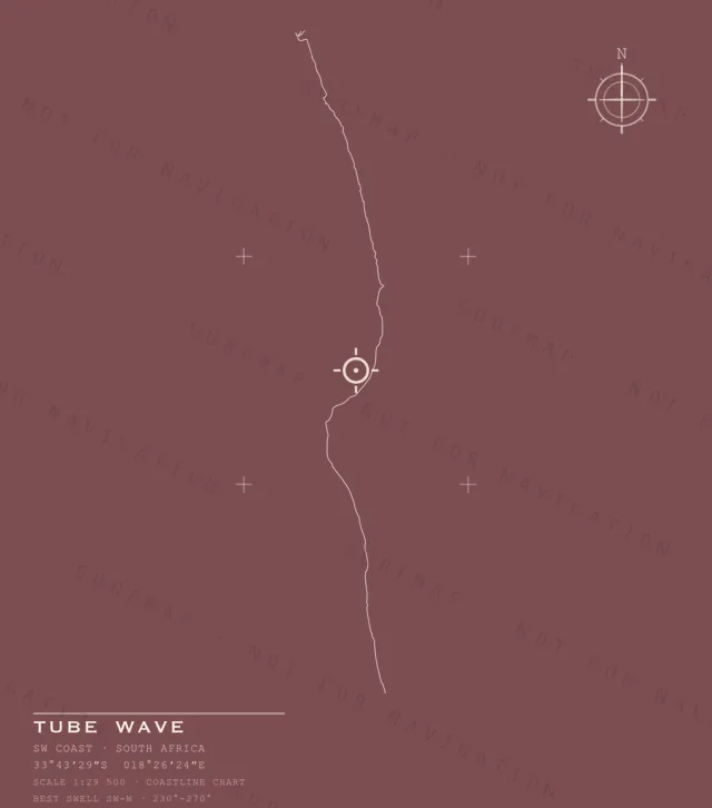 Tube Wave chart, the full artwork printed on the back