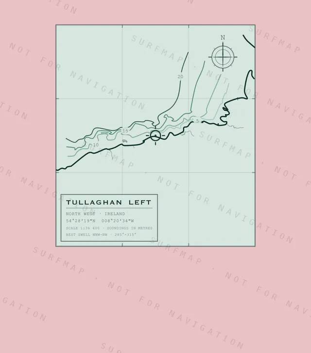 Tullaghan Left chart, the full artwork printed on the back