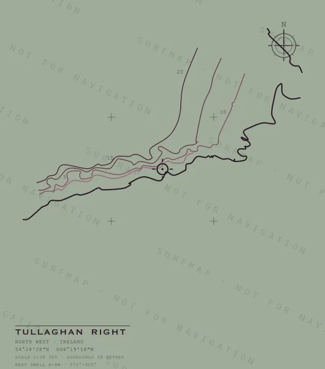 Tullaghan Right chart, the full artwork printed on the back