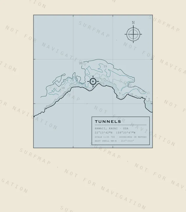 Tunnels chart, the full artwork printed on the back