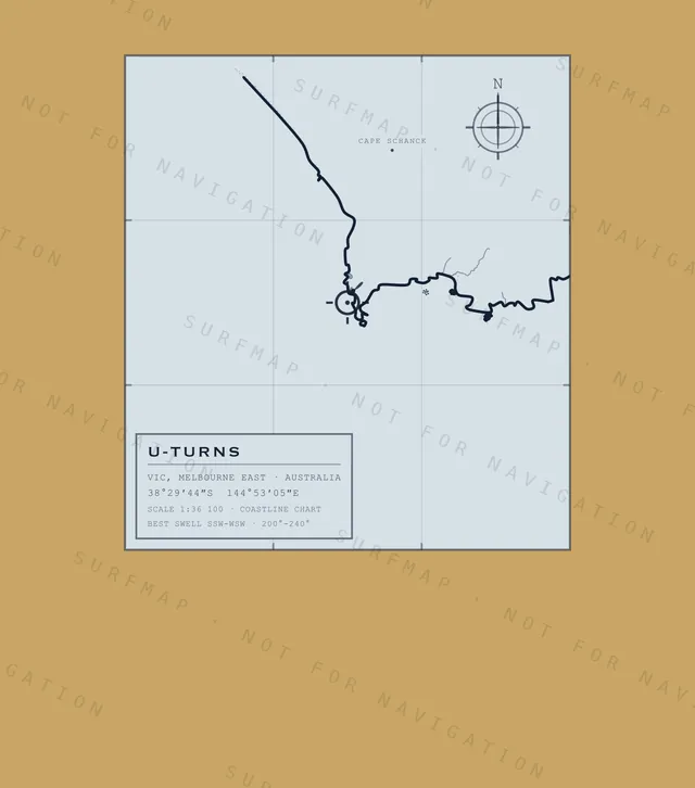 U-Turns chart, the full artwork printed on the back