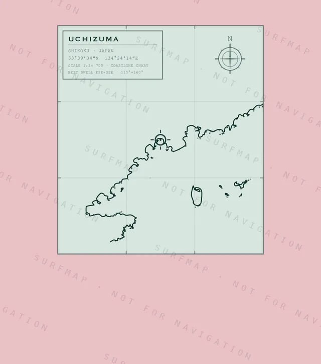 Uchizuma chart, the full artwork printed on the back