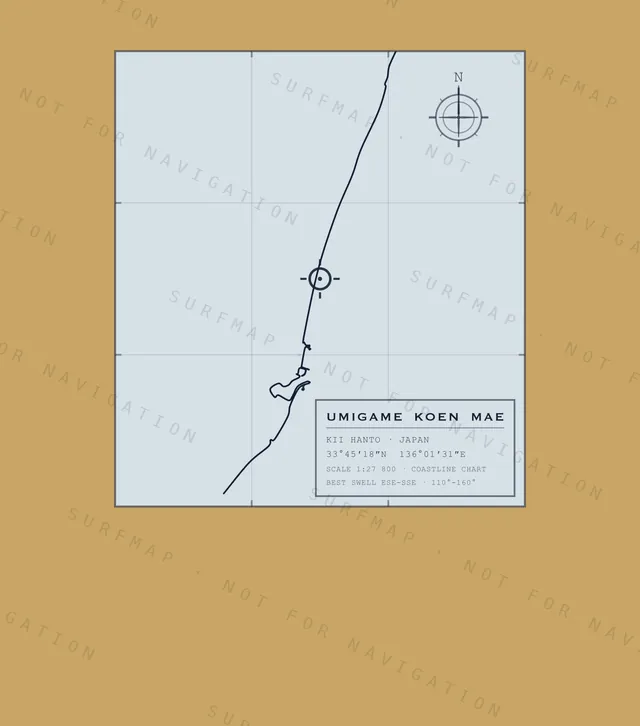 Umigame Koen Mae chart, the full artwork printed on the back