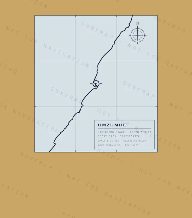 Umzumbe chart, the full artwork printed on the back