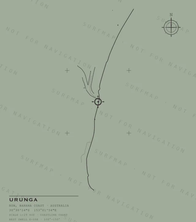Urunga chart, the full artwork printed on the back