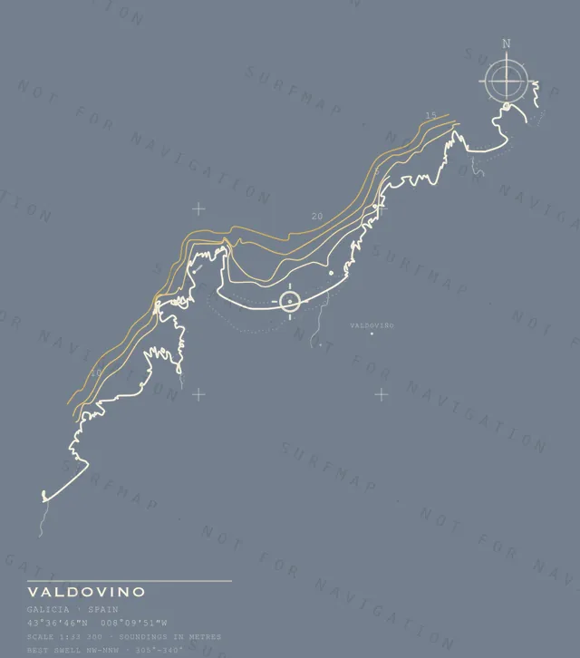Valdovino chart, the full artwork printed on the back