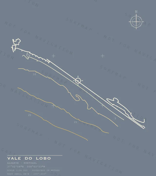 Vale do Lobo chart, the full artwork printed on the back