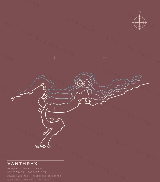 Vanthrax chart, the full artwork printed on the back