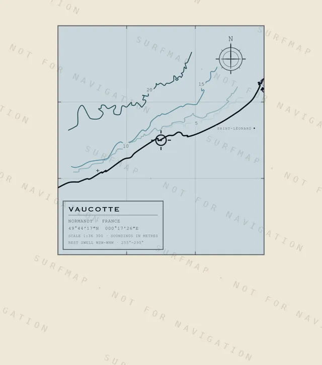 Vaucotte chart, the full artwork printed on the back