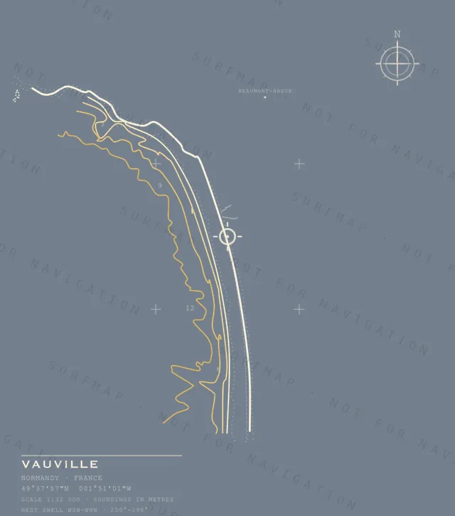 Vauville chart, the full artwork printed on the back