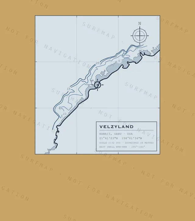 Velzyland chart, the full artwork printed on the back