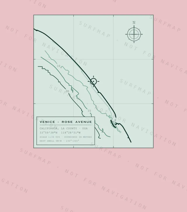 Venice - Rose Avenue chart, the full artwork printed on the back