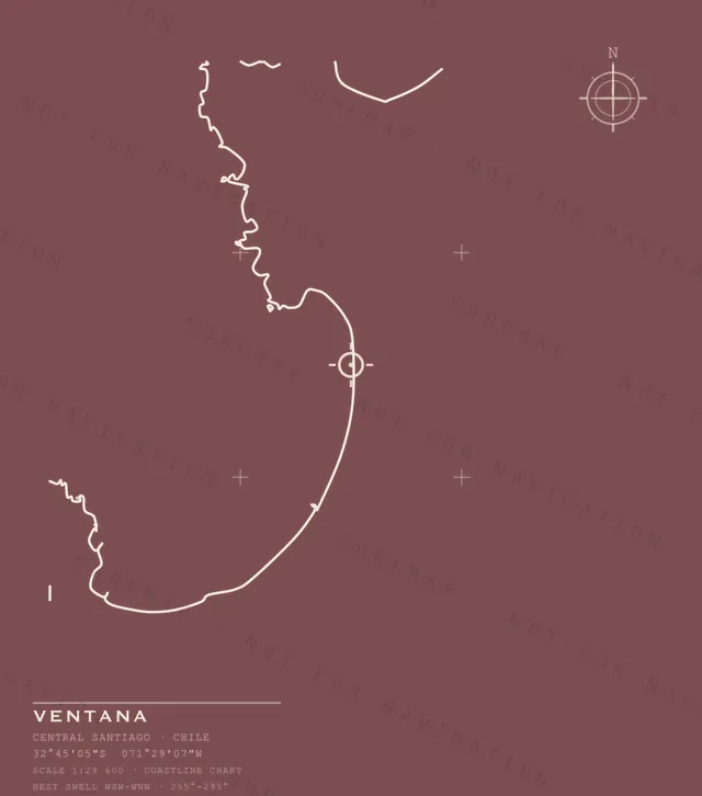 Ventana chart, the full artwork printed on the back