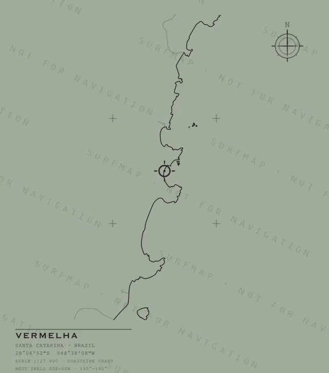 Vermelha chart, the full artwork printed on the back