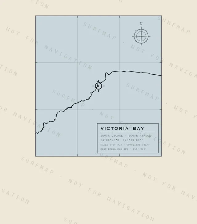 Victoria Bay chart, the full artwork printed on the back