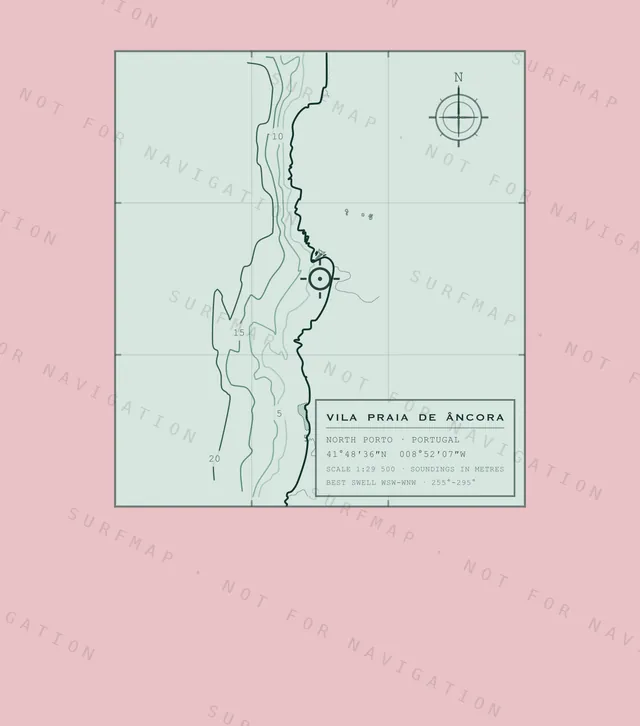 Vila Praia de Âncora chart, the full artwork printed on the back
