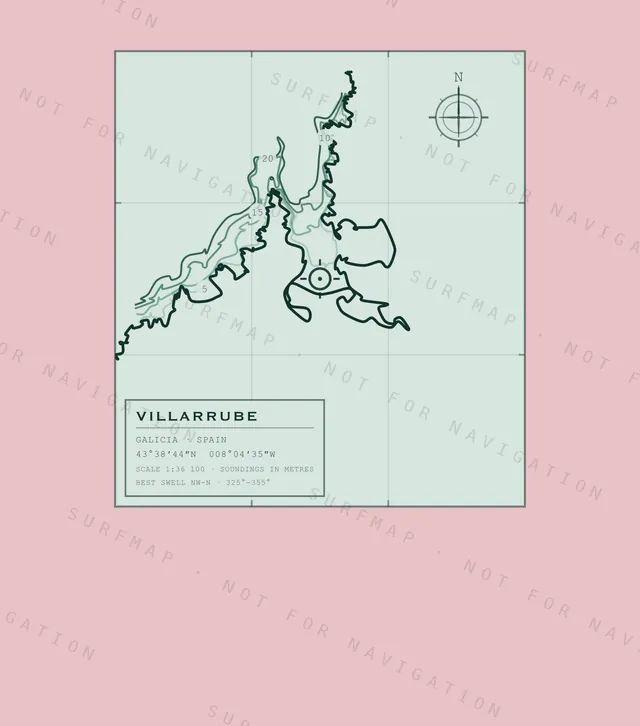 Villarrube chart, the full artwork printed on the back