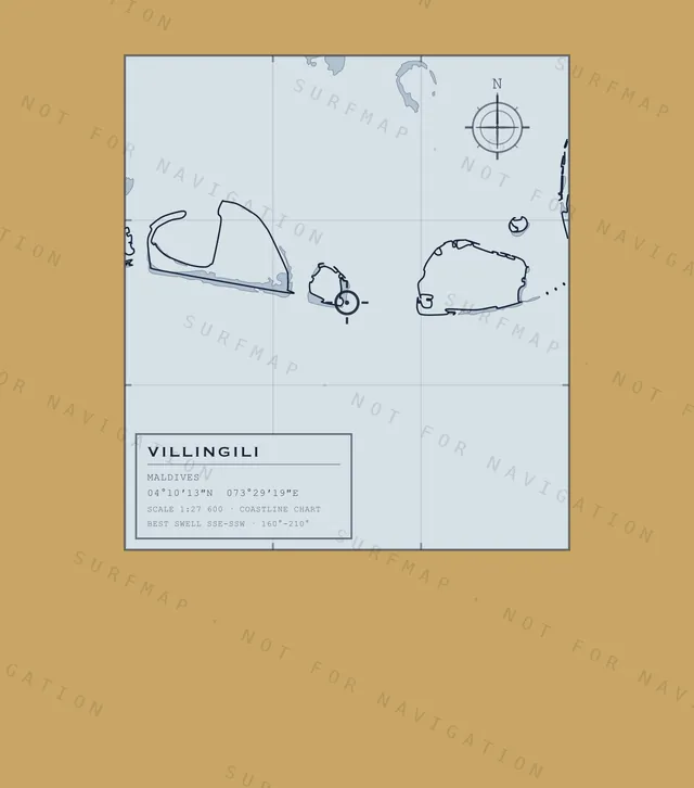 Villingili chart, the full artwork printed on the back