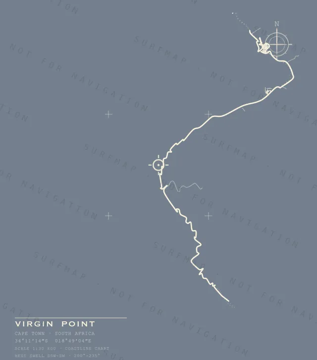 Virgin Point chart, the full artwork printed on the back