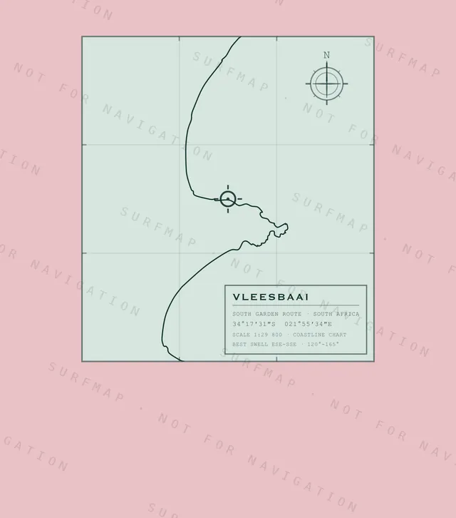 Vleesbaai chart, the full artwork printed on the back