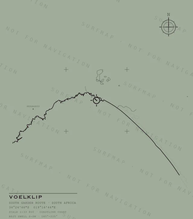 Voelklip chart, the full artwork printed on the back