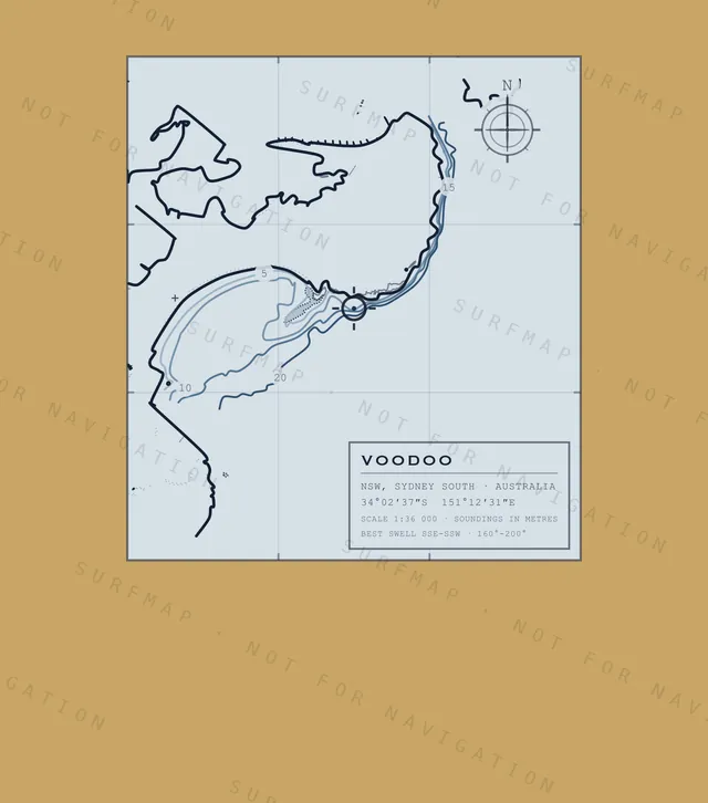 Voodoo chart, the full artwork printed on the back