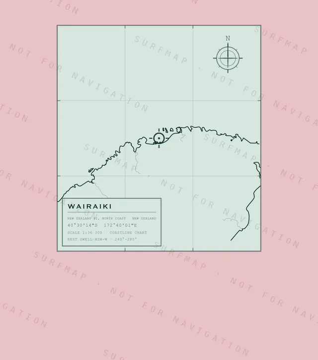 Wairaiki chart, the full artwork printed on the back