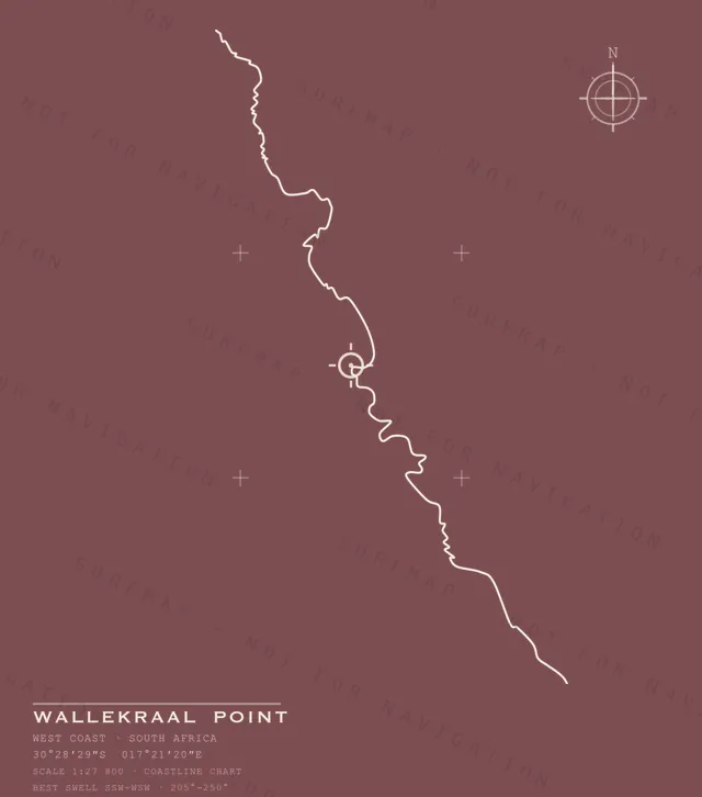 Wallekraal Point chart, the full artwork printed on the back