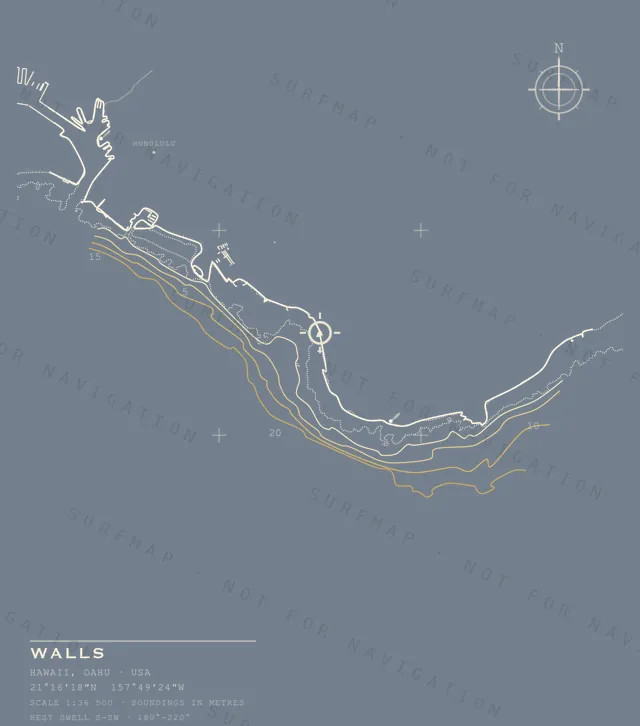 Walls chart, the full artwork printed on the back