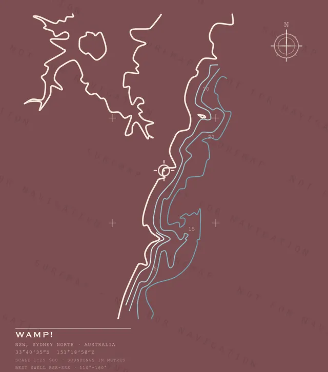 Wamp! chart, the full artwork printed on the back