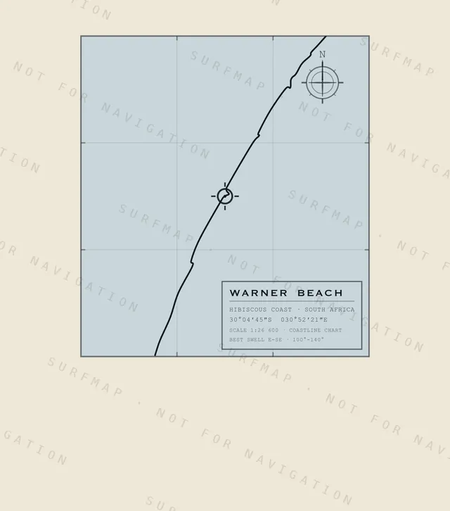 Warner Beach chart, the full artwork printed on the back