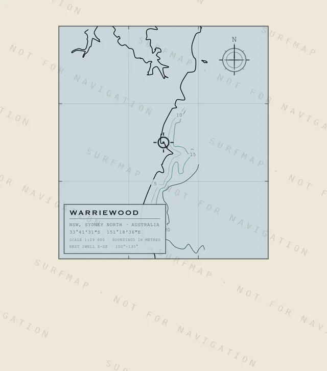 Warriewood chart, the full artwork printed on the back