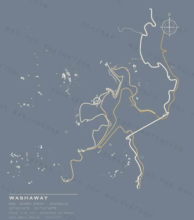 Washaway chart, the full artwork printed on the back