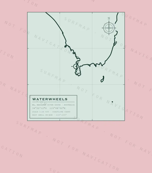 Waterwheels chart, the full artwork printed on the back