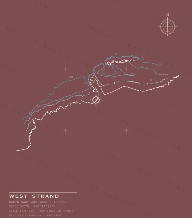 West Strand chart, the full artwork printed on the back