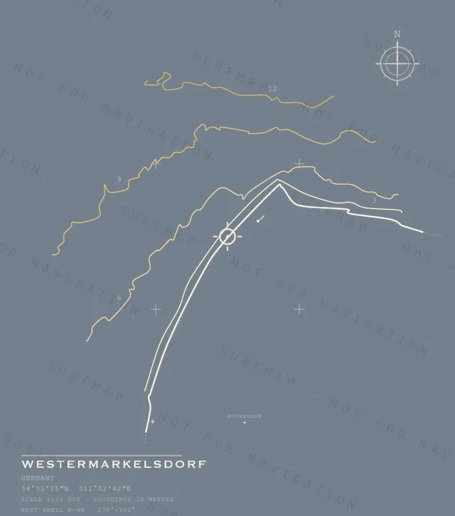 Westermarkelsdorf chart, the full artwork printed on the back