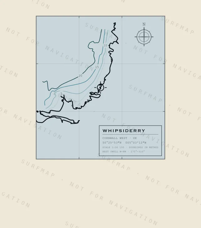 Whipsiderry chart, the full artwork printed on the back