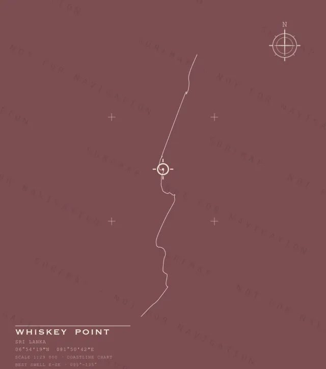 Whiskey Point chart, the full artwork printed on the back