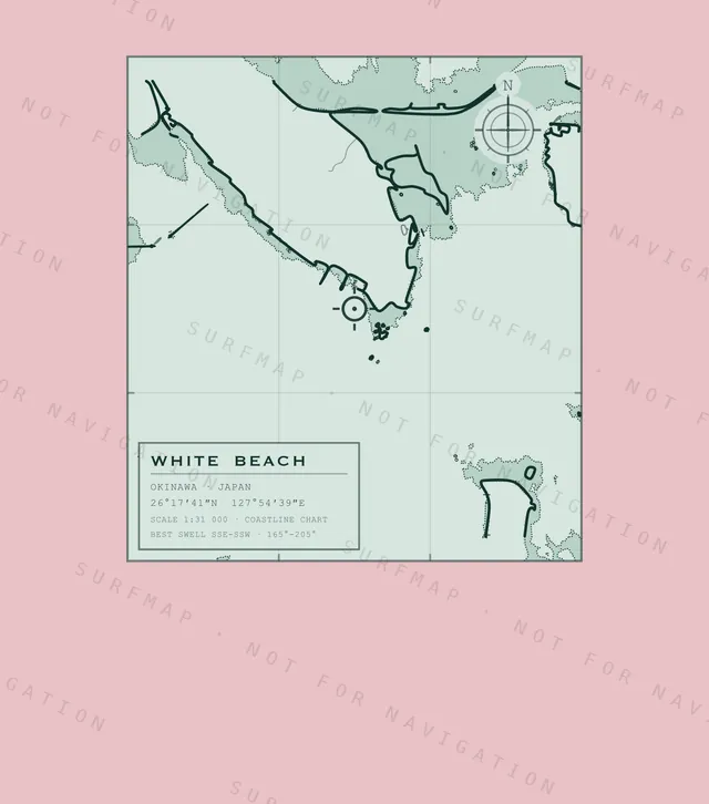 White Beach chart, the full artwork printed on the back